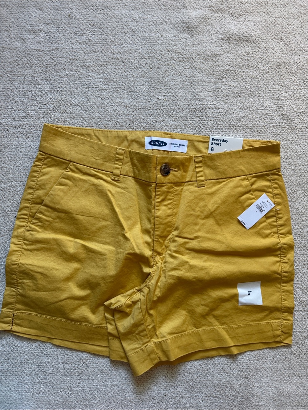 Old Navy Yellow Chino Bermuda Shorts